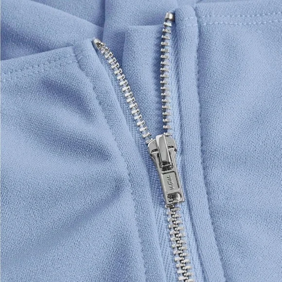 Elegant Blue Lace-Up Corset Top - Picture 4 of 4